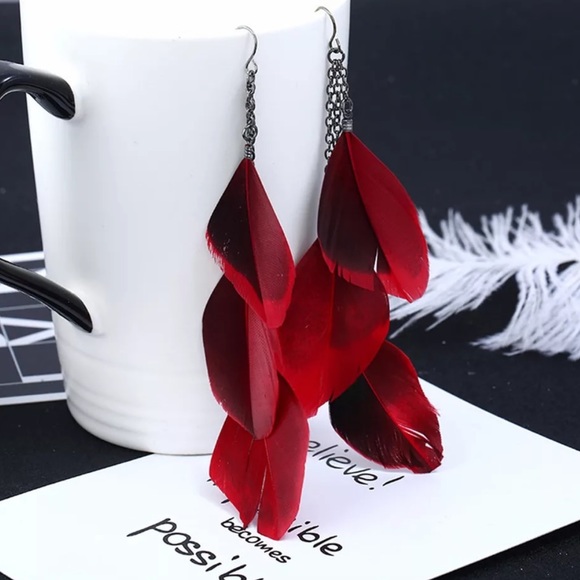 Jewelry - 🪶 BOHO Fashion Trendy Feather Tassel Earrings 🪶